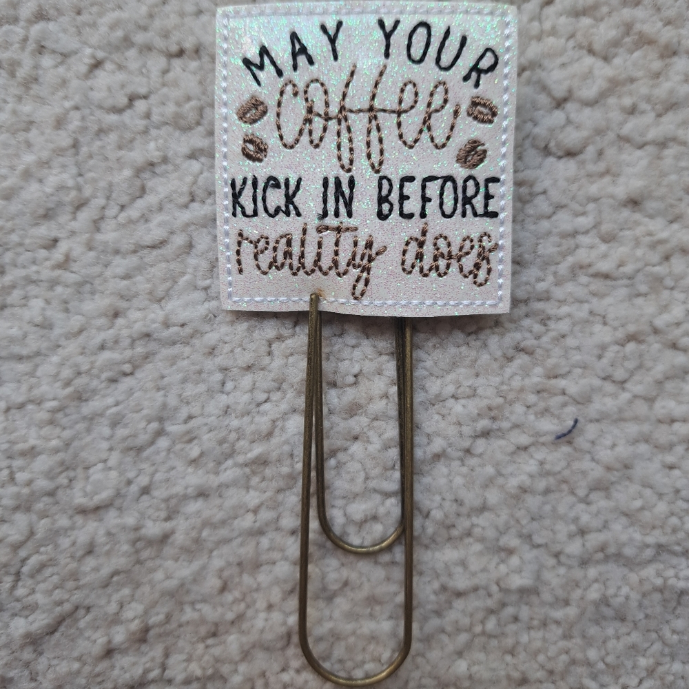 Coffee slogan planner bookmark